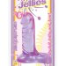 Гелевый рельефный фаллоимитатор Crystal Jellies - 15 см, цвет: фиалковый