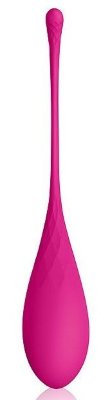 Тяжелый каплевидный вагинальный шарик со шнурком, цвет: ярко-розовый