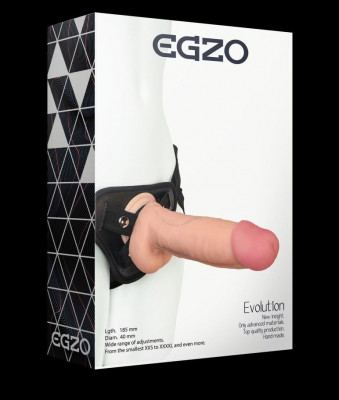 Страпон EGZO Harness со съемной насадкой - 18,5 см.