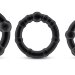 Набор из 3 эрекционных колец Stay Hard Beaded Cockrings, цвет: черный