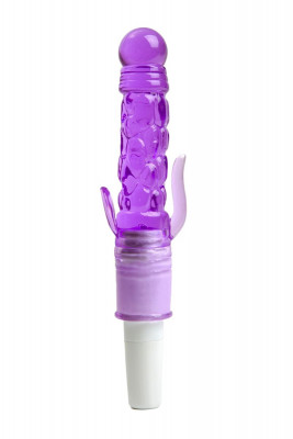 Вибратор с дополнительными отростками, цвет: фиолетовый - 21 см