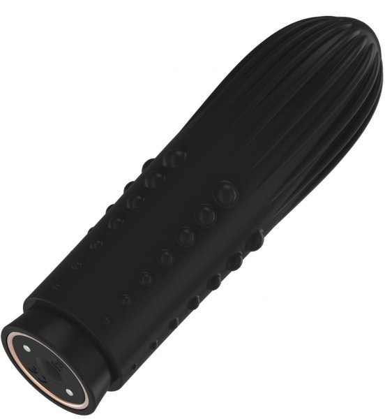 Вибропуля Turbo Rechargeable Bullet Lush - 9,8 см, цвет: черный