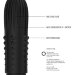 Вибропуля Turbo Rechargeable Bullet Lush - 9,8 см, цвет: черный
