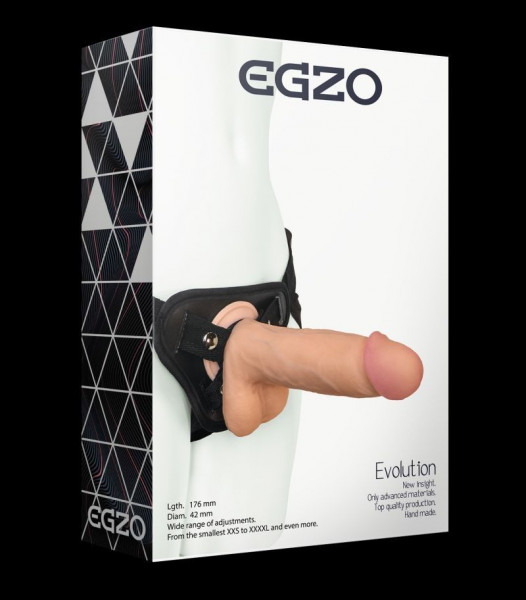 Страпон EGZO Harness со съемной насадкой - 17,6 см.