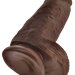 Фаллоимитатор на присоске Chubby - 22,9 см, цвет: коричневый
