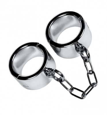 Широкие наручники Metal, цвет: серебристый