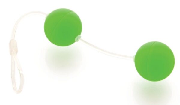 Вагинальные шарики на прозрачной сцепке, цвет: зеленый