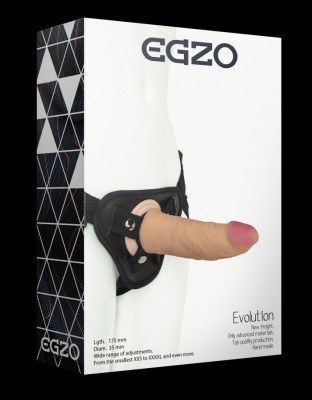 Страпон EGZO Harness со съемной насадкой - 17,5 см.