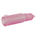 Закрытая насадка на пенис с пупырышками, цвет: розовый - 10 см