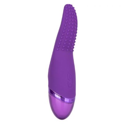 Вибромассажер Aura Tickler с шишечками - 17,25 см, цвет: фиолетовый