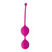 Двойные вагинальные шарики Cosmo с хвостиком для извлечения, цвет: ярко-розовый