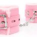 Мягкие наручники на регулируемых ремешках, цвет: розовый