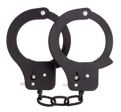 Наручники Bondx Metal Cuffs Black из листового металла, цвет: черный