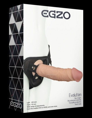 Страпон EGZO Harness со съемной насадкой - 20,5 см.