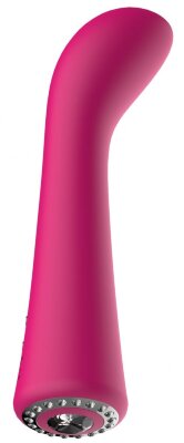 Вибромассажер для точки G Glimmer - 20,5 см, цвет: розовый