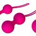 Набор из 3 вагинальных шариков Кегеля, цвет: розовый