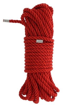 Веревка DELUXE BONDAGE ROPE - 10 м., цвет: красный