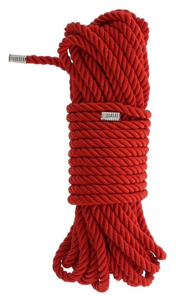 Веревка DELUXE BONDAGE ROPE - 10 м., цвет: красный