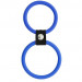 Двойное эрекционное кольцо Dual Rings Blue, цвет: синий