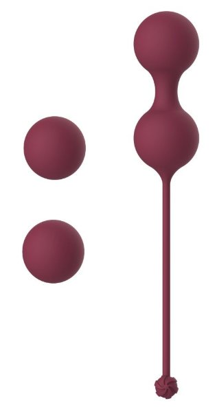 Набор вагинальных шариков Love Story Diva, цвет: бордовый
