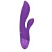 Вибромассажер-кролик Aura Dual Lover - 20,25 см, цвет: фиолетовый