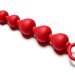 Анальная цепочка Heart Ray, цвет: бордовый - 17,5 см