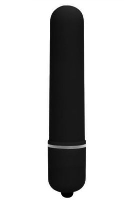 Вытянутая вибропуля - 10,2 см, цвет: черный