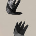 Пэстисы Pasties Hands в форме ладошек с пайетками, цвет: черный