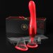 Двухсторонний вибростимулятор Ultimate Pleasure 24K Gold Luxury Edition - 25 см, цвет: красный