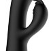 Вибромассажер-кролик Lux - 20 см, цвет: черный