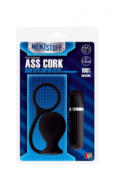 Анальная вибровтулка Menzstuff Ass Cork Wide - 7,5 см