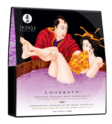 Соль для ванны Lovebath Sensual Lotus, превращающая воду в гель - 650 гр.