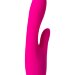 Вибратор с клиторальным стимулятором L EROINA - 18 см, цвет: розовый