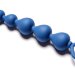 Анальная цепочка Heart Ray, цвет: синий - 17,5 см