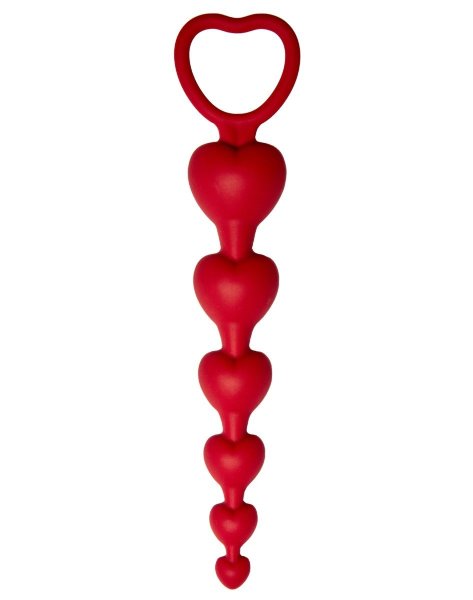 Анальная цепочка Love Beam, цвет: бордовый - 19 см
