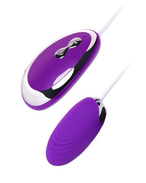 Виброяйцо A-Toys, цвет: фиолетовый - 6,5 см