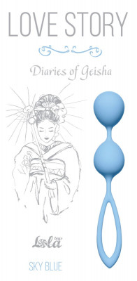 Вагинальные шарики Diaries of a Geisha, цвет: голубой