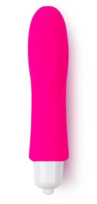 Удлиненная вибропуля из силикона - 9,5 см, цвет: розовый
