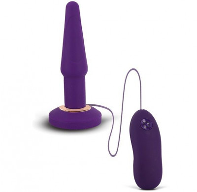 Анальная вибропробка Apex Small Butt Plug Purple, цвет: фиолетовый - 14 см