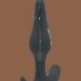 Анальная пробка Starter, цвет: серый - 10,5 см