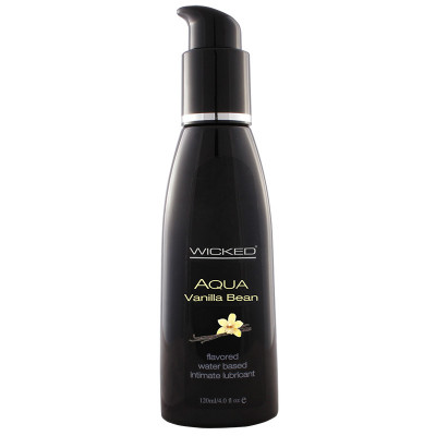 Лубрикант Wicked Aqua Vanilla Bean со вкусом ванильных бобов - 120 мл.