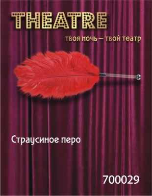 Страусовое перышко, цвет: красный