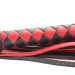 Плеть с плетеной ромбовидной ручкой - 58 см, цвет: черно-красный