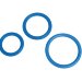 Набор из 3 эрекционных колец MENZSTUFF COMPLETE SET OF COCKRINGS, цвет: синий