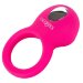 Эрекционное кольцо Silicone Rechargeable Teasing Tongue Enhancer, цвет: ярко-розовый