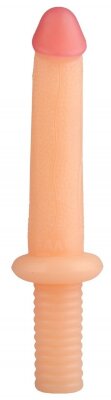 Анальный реалистичный стимулятор - 31 см, цвет: телесный