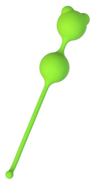 Вагинальные шарики A-Toys с ушками, цвет: зеленый