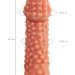 Реалистичная насадка на пенис с бугорками - 16,5 см.