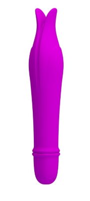 Миниатюрный вибромассажер Jeffrey с усиками - 14,5 см, цвет: лиловый