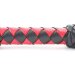 Клеть с плетеной ручкой с ромбовидным узором - 45 см, цвет: черно-красный